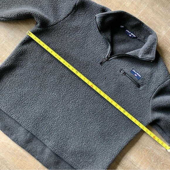 Vintage 90s Polo Ralph Lauren Sport Fleece Jacket Men’s XL Gray 1/4 Zip Logo USA - Picture 11 of 14